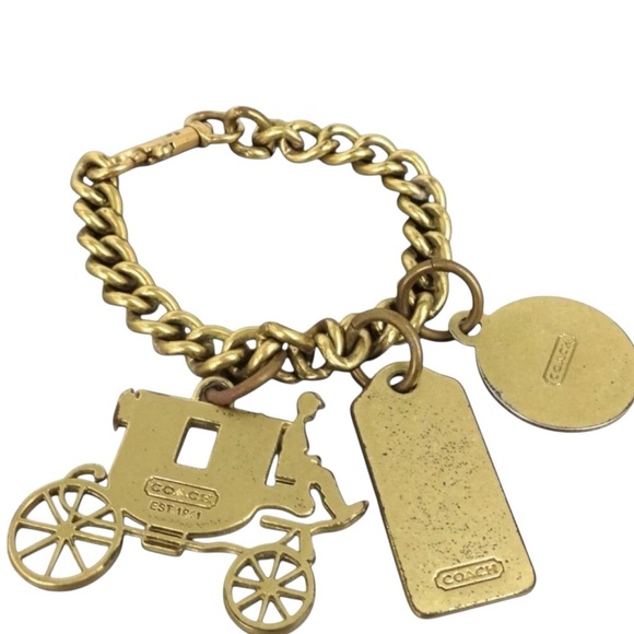 Coach Gold-Tone Bag Charm Bracelet Vintage‎ - Picture 3 of 3